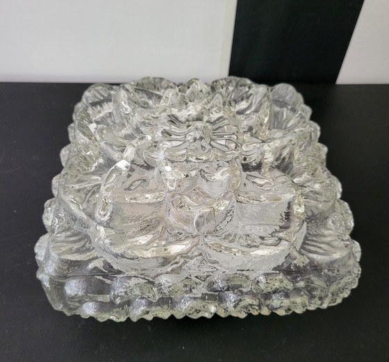 Image 1 of Vintage flower ceiling light from the 1970s.