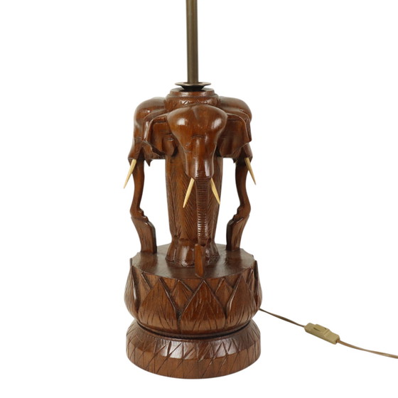 Image 1 of Große Elefantenlampe aus Teakholz