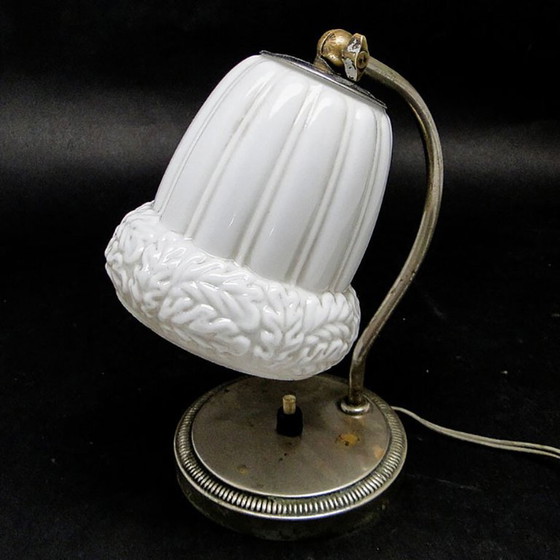 Bedside Lamp from Polam, Italy, 1950s – Table lamps, Glass, Metal (photo 4 of 6)
