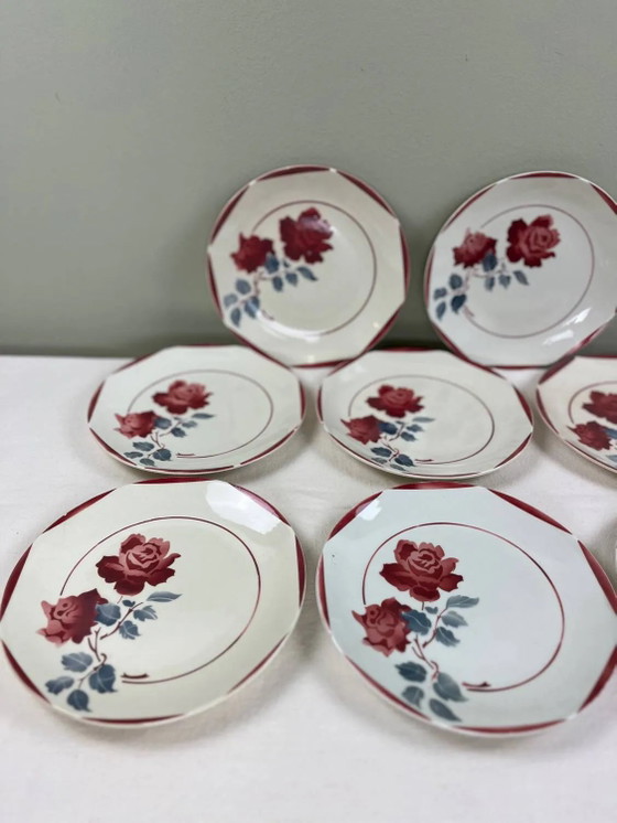 Antike Dessertteller – Geschirr, Porcelain, Art Deco (photo 3 of 10)