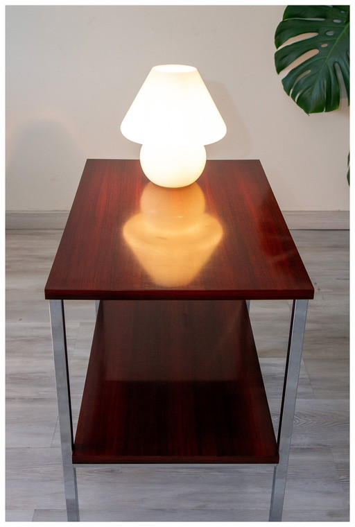Paddestoel lamp van geblazen glas 1970