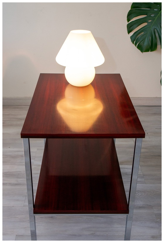 Image 1 of Paddestoel lamp van geblazen glas 1970