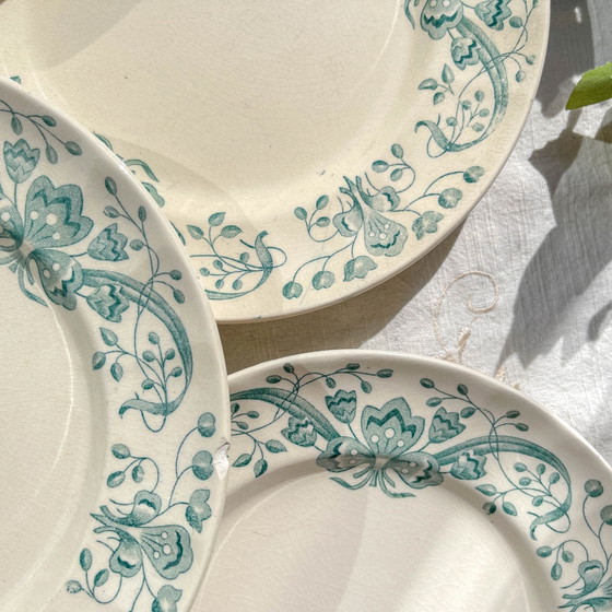 Set di 8 Piccoli Piatti Antichi in Terraglia "Figuig" – Longchamp XIX Secolo – Stoviglie, Vintage (photo 5 of 9)