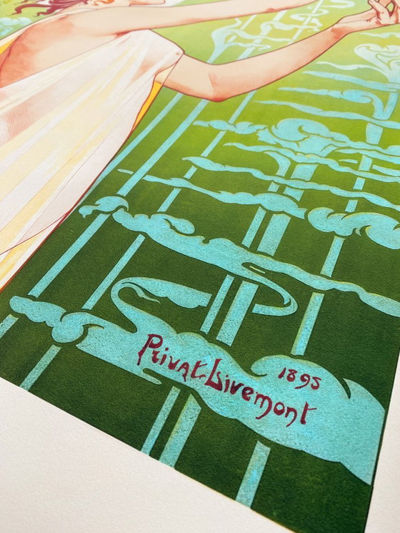 Image 1 of Affiche Art déco pour l'absinthe Robette par Privat Livemont - 70x100cm