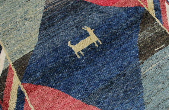 Image 1 of Original Persian carpet Gabbeh Ghashghai oriental carpet 228 cm x 132 cm old natural