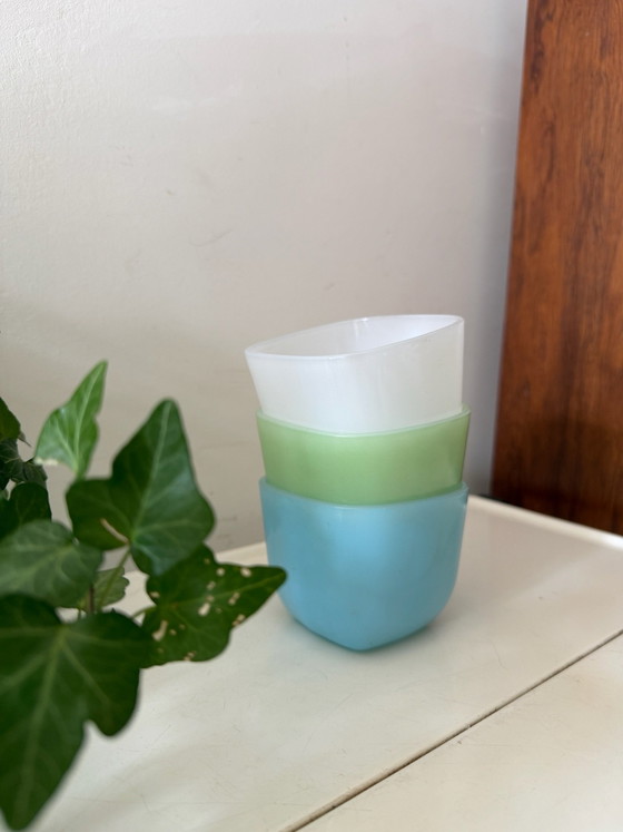 Juego de 3 tazas de Opalina, Loza, Vidrio, Multicolor (foto 3 de 5)