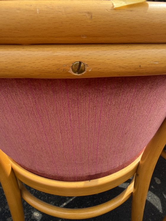 10 Thonet 210 P stoelen, fauteuils, fluweel, vintage – Eetkamerstoelen, Wood (photo 8 of 8)