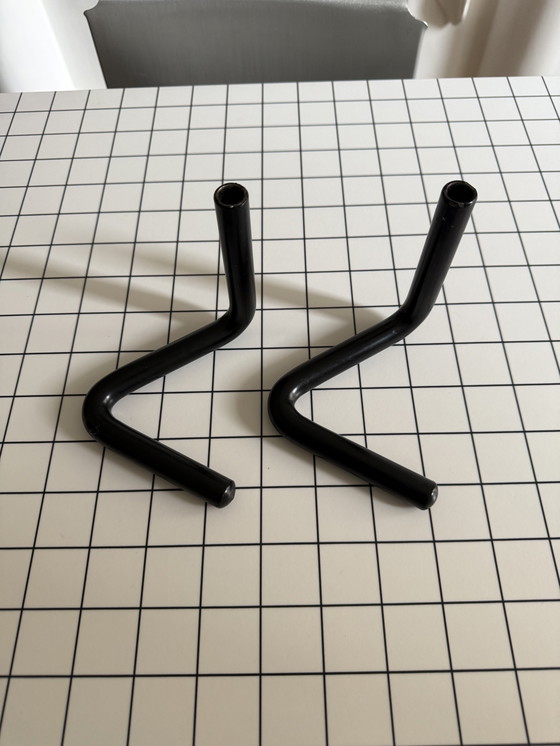 Image 1 of 1980s vintage postmodern design candlesticks