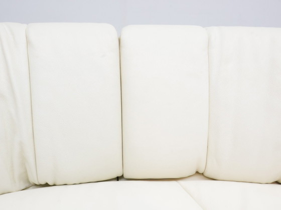 Image 1 of Sofá De Sede DS164 de piel color blanco roto