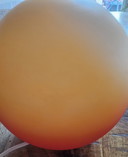 Lampe de table Honsel Vintage en verre, style Space Age, globe coucher de soleil