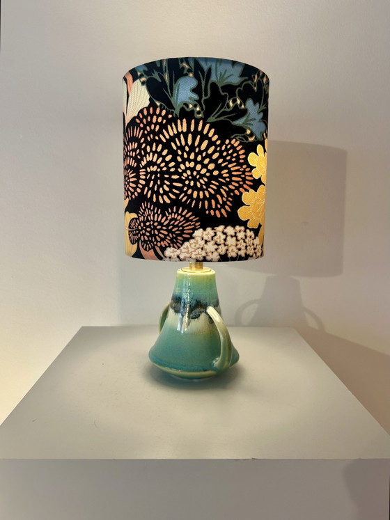 Image 1 of Japanese vase lamp with ethereal shade - Japandi style
