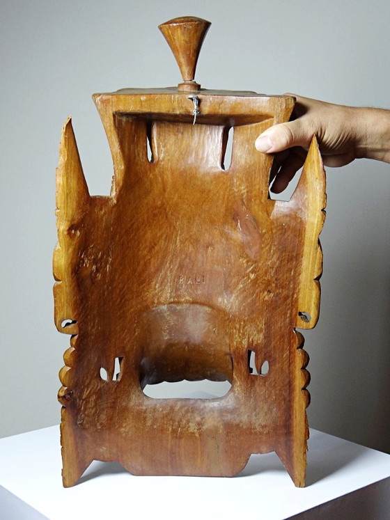 Grande maschera da parete vintage Barong di Bali in legno intagliato 1960-1980 – Decorazioni murali, Wood (photo 9 of 15)