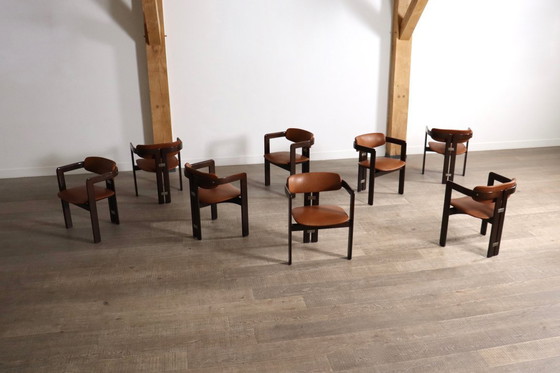 Image 1 of Chaises Pamplona d'Augusto Savini pour Pozzi, Italie, années 1960, ensemble de 8