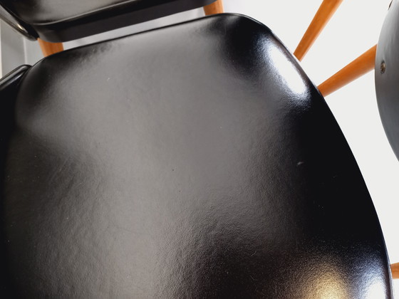 Image 1 of Set di 6 sedie vintage Baumann Essor in legno di faggio e skai degli anni '60