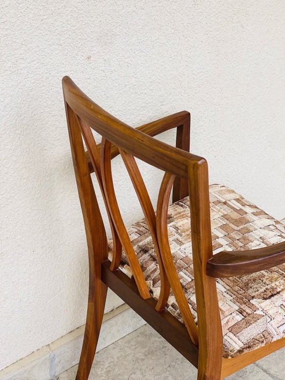 Image 1 of Paire de chaise et fauteuil vintage en teck et tissu, 1960