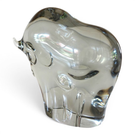 Image 1 of Escultura de toro de cristal de Murano de Livio Seguso, 1970