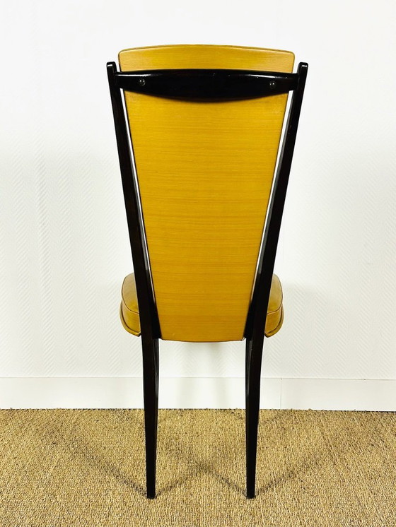 Image 1 of Set van 6 art-deco stoelen, Frankrijk, 1940