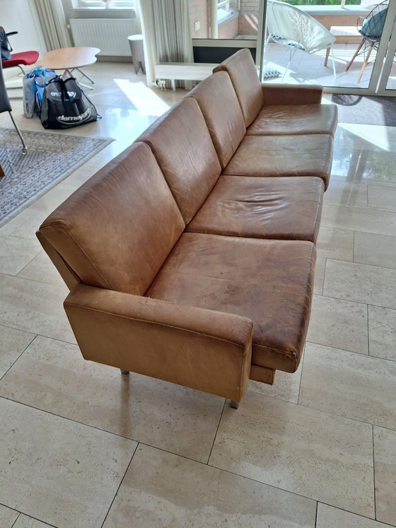 Image 1 of Vintage Dutch Design Leather 'BZ55' Sofa by Martin Visser for 't Spectrum, 1960s