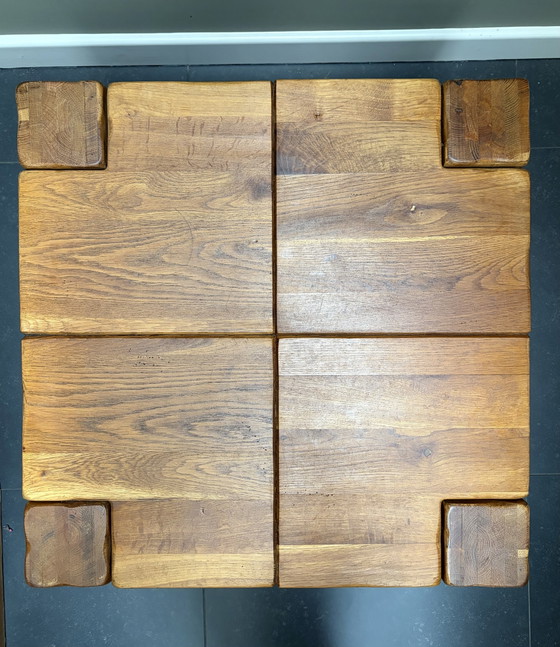 Image 1 of table basse robuste en bois de style brésilien vintage