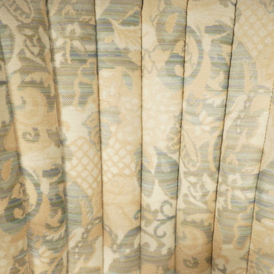 Fauteuil cocktail vintage – Velours – Accoudoirs en bois – Années 1960 – Textile (photo 12 of 12)