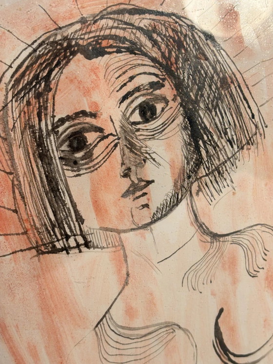 Ink and Watercolor Drawing on Paper by Bruno Cassinari, 1967 – Paintings & Drawings (photo 3 of 8)