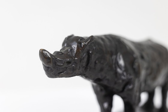 Image 1 of François Pompon. « Rhinocéros », bronze, tirage de 2006.