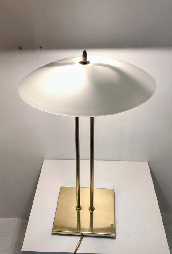 Image 1 of Mushroom Brass/Glass Jaren 70