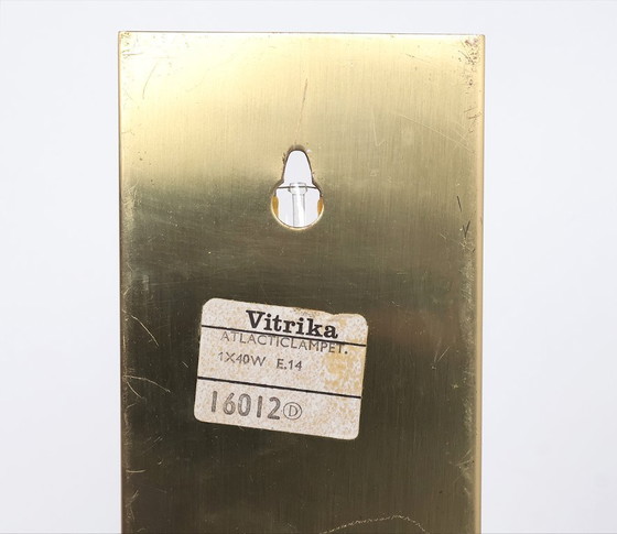 Image 1 of Lampade da parete vintage Vitrika Atlantic in ottone e vetro