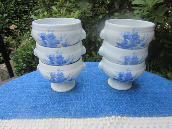 6 ciotole per zuppa Decors De Paris Manufacture D'Articles Cadeaux Porcelaine, Vintage, ref 010826 (photo 7 of 9)