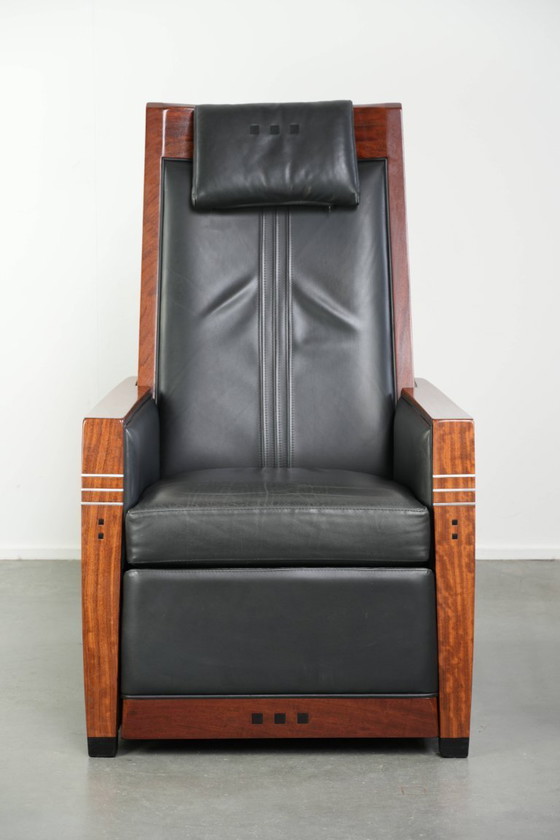 Luxury electrically adjustable Schuitema Art Deco design recliner, model John, from the Decoforma series, (photo 3 of 14)