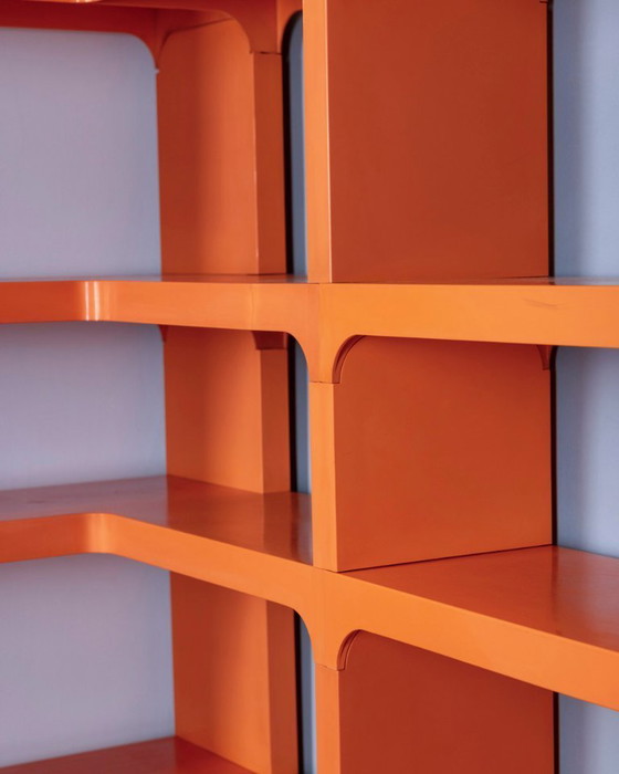 Image 1 of Bibliothèque d'angle vintage en plastique des années 1970, conçue par Olaf Von Bohr pour Kartell