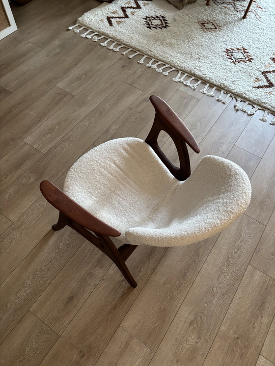 Image 1 of Poltrona Christiansen Teddy Boucle in teak vintage