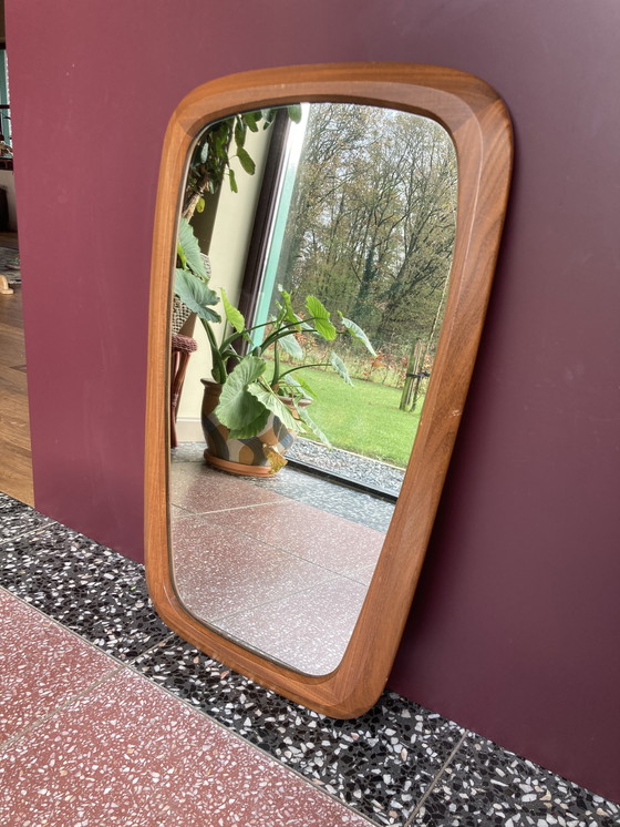 Image 1 of Mid century vintage teak mirror