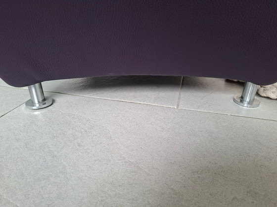 Design Sessel Sitting Vision (De Toekomst) – Modell Panda – Einzigartiges Lila Leder – Leather, rvs (photo 5 of 5)