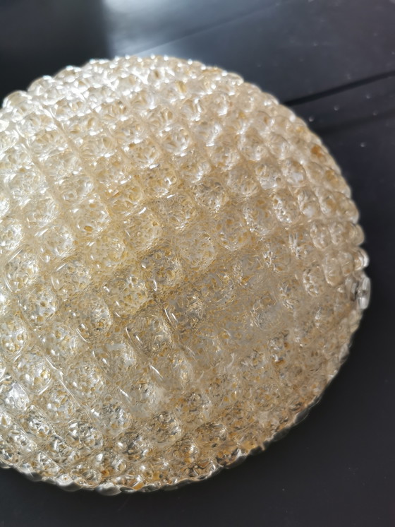 Image 1 of Paire de plafonniers Murano Vintage en verre doré 