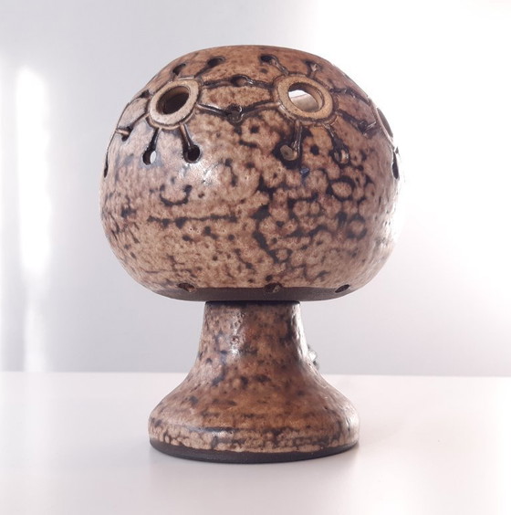 Image 1 of Hannie Mein vintage ceramic table lamp, earthenware mcm lamp, ceramic retro table lamp