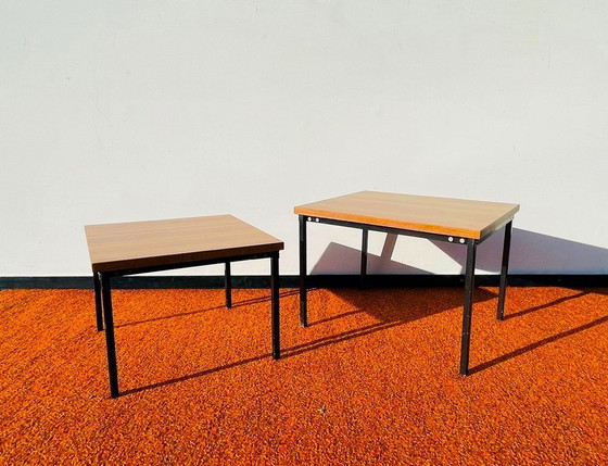 Image 1 of Coppia di tavolini impilabili di P. Guariche per MEUROP. Vintage anni '60/'70