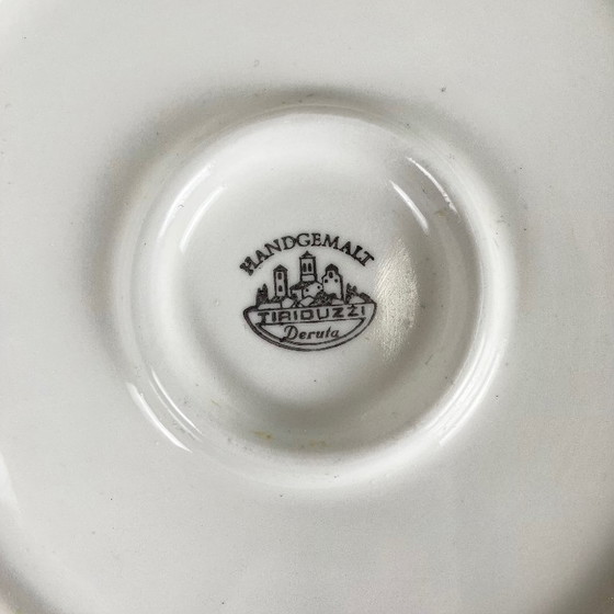 Image 1 of Plat rond en faïence « olive », Deruta, Tiriduzzi, Italie