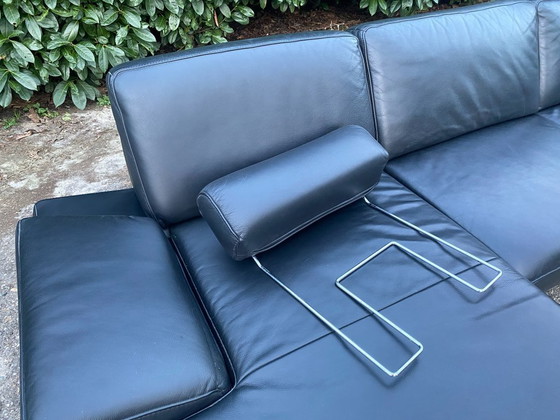 Image 1 of Henders & Hazel Black Corner Sofa – Premium European Comfort – Genuine Leather – Free Delivery