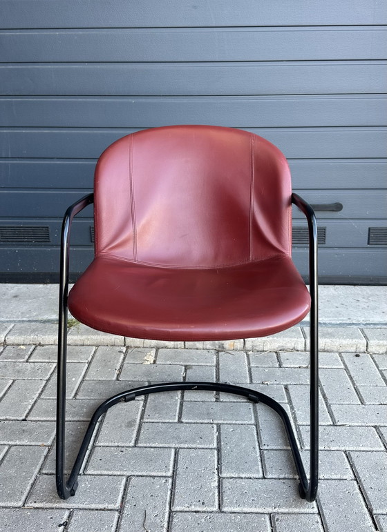 6x Gastone Rinaldi Design Sedie da pranzo – Gaston Rinaldi, Leather, Metal (photo 2 of 15)