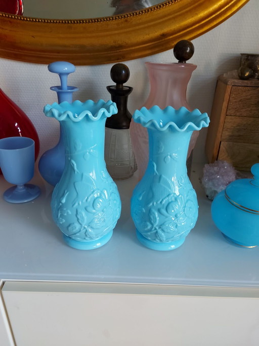 Opaline glazen vazen