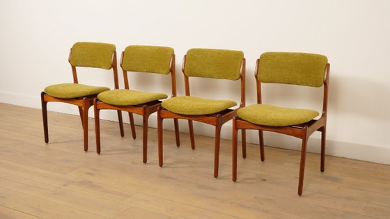 Image 1 of 4 x Dining Chairs | Erik Buch | Model 49 | Rosewood | Newly upholstered