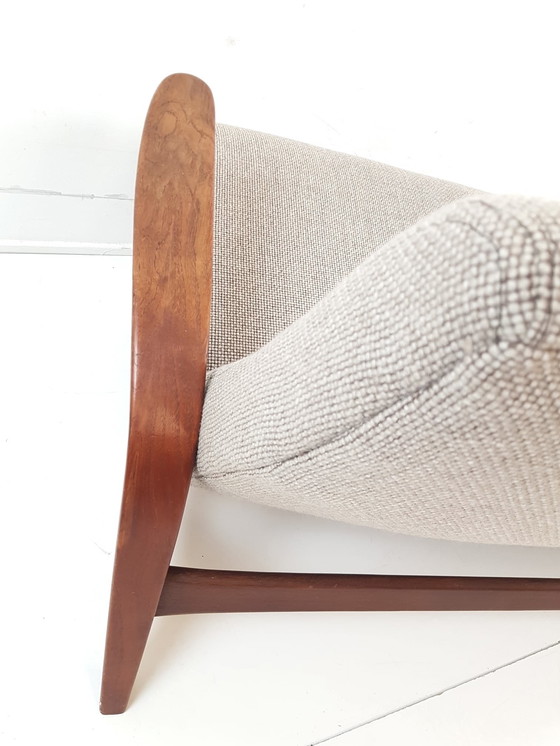 Image 1 of Panca vintage in teak Gimson & Slater De Ploeg in tessuto lana