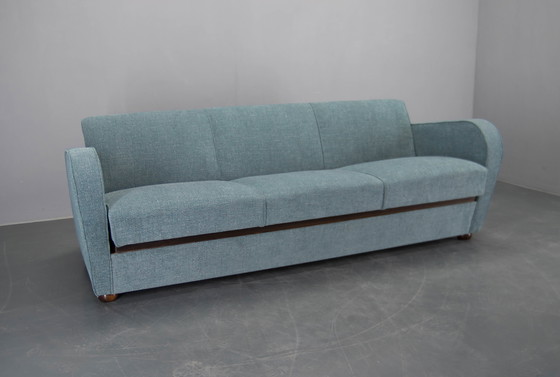 Image 1 of Nieuw gestoffeerde Art Deco Sofa / Opklapbed van Halabala, jaren 1930