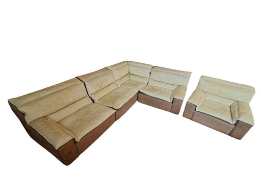 Icónico sofá modular + sillón "Bogo" - Carlo Bartoli para Rossi di Albizzate (1970)