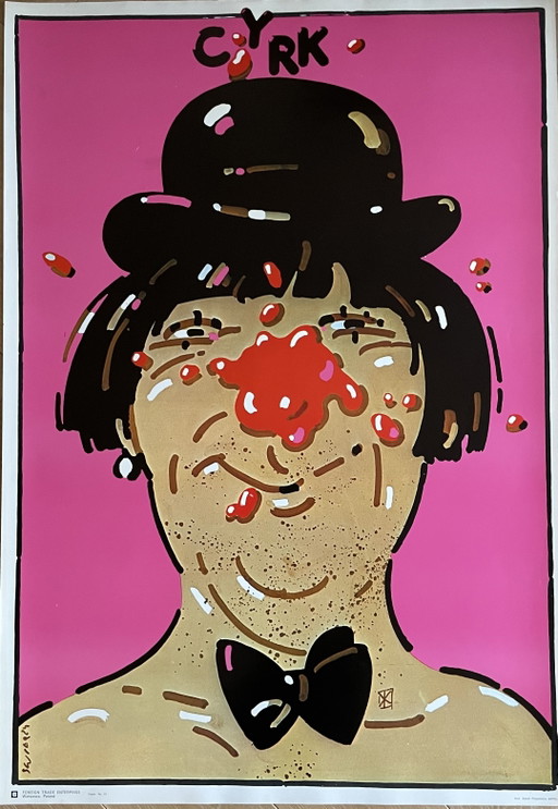 Waldemar Swierzy (1931-2013), Circo, 1977, Cartel n.° 16, Copyright Desa Foreign Trade Enterprise, Cartel vintage