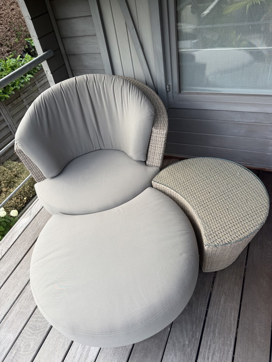 Image 1 of Salon Rausch avec pouf et table d'appoint