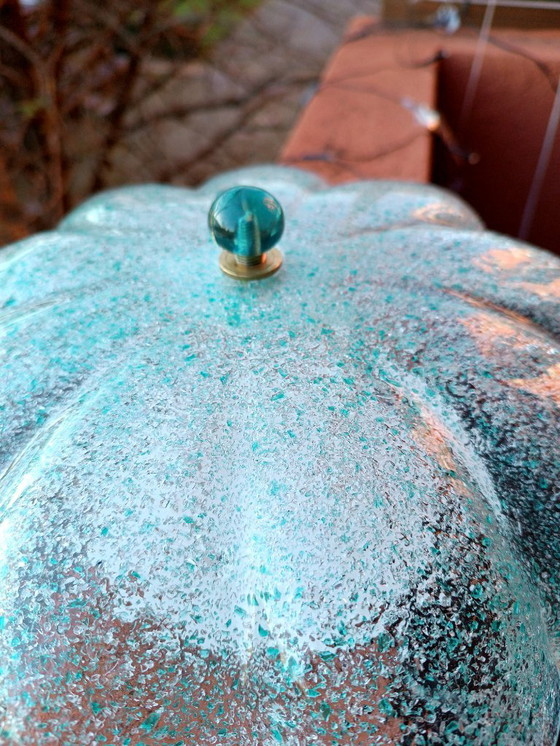 Image 1 of Murano Sylcom Floral Graniglia Groene Plafond-/Wandlamp Handgemaakt - Nieuw