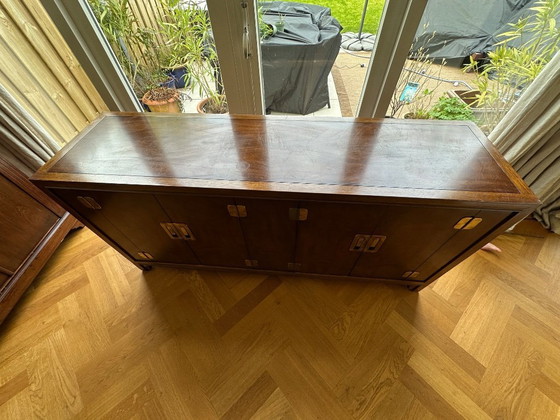 Image 1 of A vintage sideboard, Heritage by Drexel, Chinese Art Deco 1970s Hollywood Regency