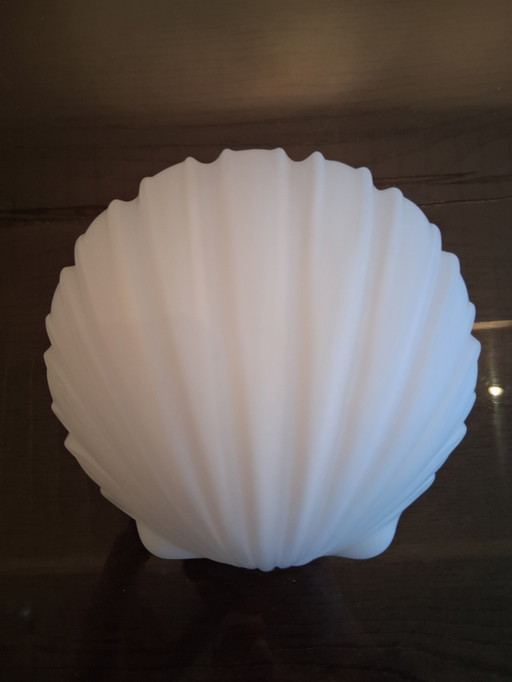 Wandleuchte aus Glashütte Limburg, muschelförmig